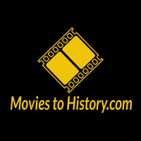 Logo for Movies to History.com in Black and Yellow