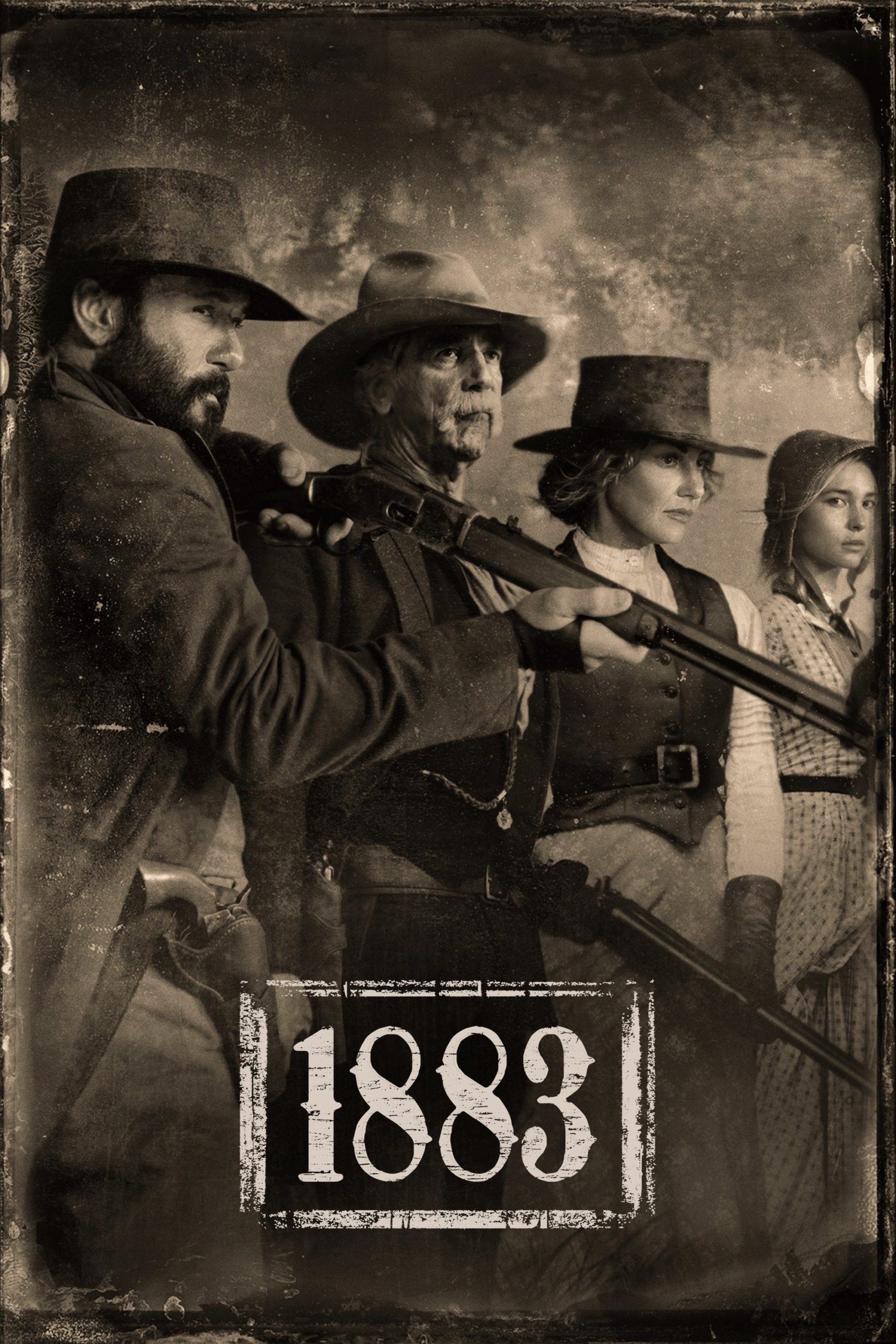 Poster for the limited television series "1883" from Paramount + Network, starring Tim McGraw, Sam Elliott, Faith Hill and Isabel May, created, directed at times and written by Taylor Sheridan. Photo Cr: Paramount+ © 2022 MTV Entertainment Studios. All Rights Reserved. (2021-2022)