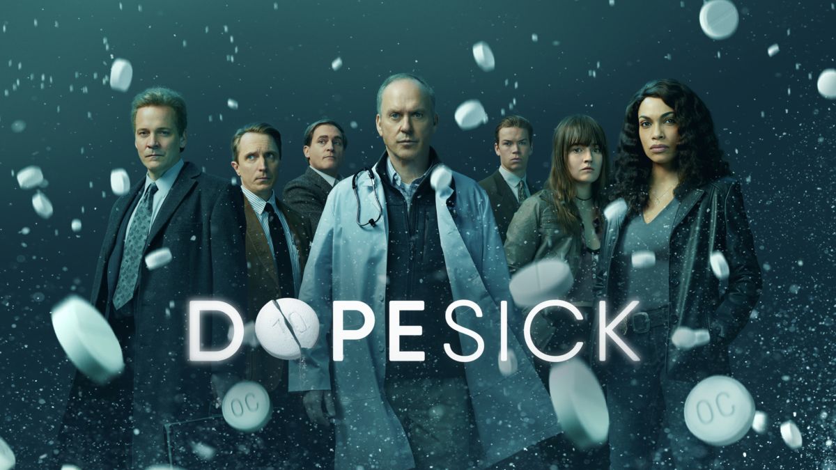 Genre: Drama, Created by Danny Strong, Based on "Dopesick: Dealers, Doctors, and the Drug Company that Addicted America" by Beth Macy, Starring: Michael Keaton, Peter Sarsgaard, Michael Stuhlbarg, Will Poulter, John Hoogenakker, Kaitlyn Dever, Rosario Dawson, Composer: Lorne Balfe, Country of origin: United States, Original language: English, No. of episodes: 8, Executive producers: Danny Strong, John Goldwyn, Warren Littlefield, Karen Rosenfelt, Barry Levinson, Beth Macy, Michael Keaton, with Cinematography by Checco Varese, and Editors Douglas Crise, C. Chi-Yoon Chung, and Matthew Barber, Running time: 57–65 minutes, Production companies: Danny Strong Productions, John Goldwyn Productions, The Littlefield Company, and 20th Television, Original Network: Hulu. (2021)