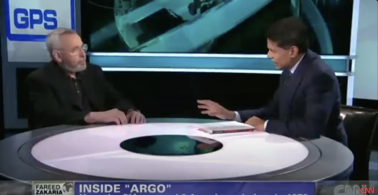 "Fareed Zakaria: GPS" and "The real "Argo": Fareed Zakaria talks with Tony Mendez" Fareed Zakaria has a 1-on-1 interview with Tony Mendez, the man behind "Argo." on Oct 15, 2012. Photo Credit: CNN