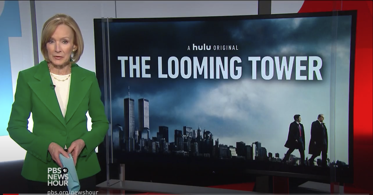 A new drama takes viewers back to the events that led to the 9/11 attacks. Hulu’s "The Looming Tower," based on Lawrence Wright’s Pulitzer Prize-winning book, retells the true story of the hunt for Osama bin Laden in the years before the fall of 2001, and how U.S. intelligence services withheld information from each other at critical junctures. Jeffrey Brown reports. Photo Credit: Siobhan Day/PBS NewsHour
