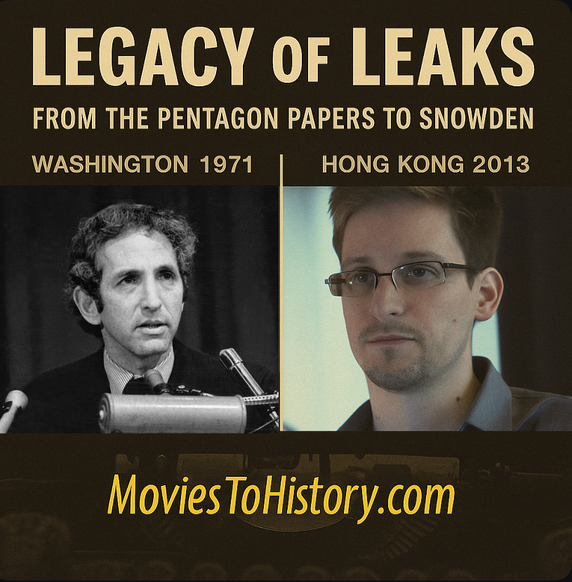 In 1971, Daniel Ellsberg — a military analyst with access to top-secret documents — did something few dared. He leaked the Pentagon Papers, a classified report detailing decades of U.S. government deception surrounding the Vietnam War. Just over four decades later, former NSA contractor Edward Snowden followed a similar path, revealing sweeping surveillance programs that monitored millions of Americans. These two moments, bookends of an evolving age of information and disinformation, stand as cultural and political flashpoints in the history of transparency, journalism, and accountability. But how did these whistleblowers reshape the role of the press — and how has film and television preserved their legacies?