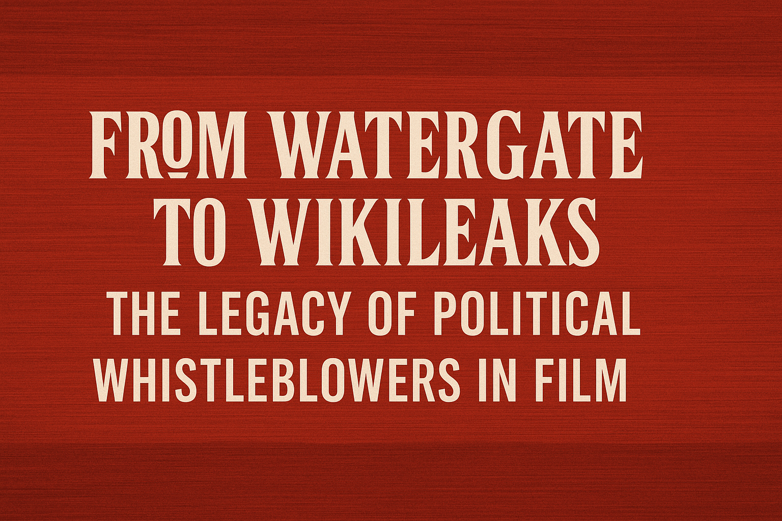 Political scandal has always been fertile ground for cinema. Whistleblowers—those who risk careers, reputations, and even freedom to expose secrets—remain some of the most compelling figures on screen. From Deep Throat in Watergate to Edward Snowden in the digital age, Hollywood has dramatized the tension between truth, loyalty, and power. In this post, we’ll explore how whistleblowers have been portrayed in film and television through five defining works: All the President’s Men (1976), The Post (2017), White House Plumbers (2023), Snowden (2016), and The Fifth Estate (2013). Together, they reveal how each era grapples with secrecy and accountability.