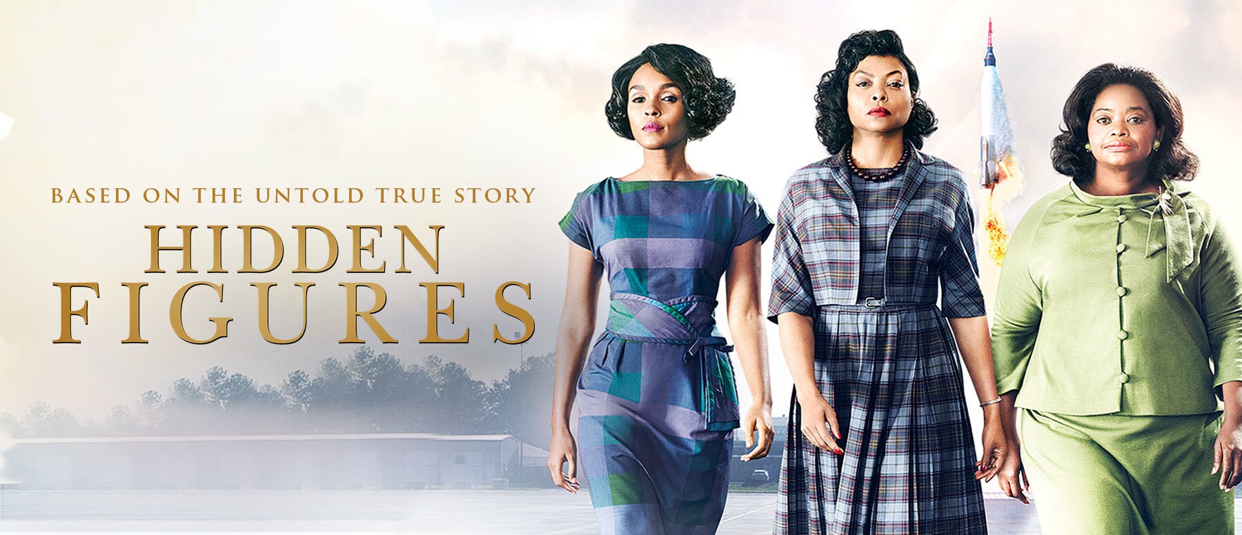 Directed by Theodore Melfi, Screenplay by Allison Schroeder, and Theodore Melfi, Based on "Hidden Figures: The American Dream and the Untold Story of the Black Women Who Helped Win the Space Race" by Margot Lee Shetterly, Produced by Donna Gigliotti, Peter Chernin, Jenno Topping, Pharrell Williams, and Theodore Melfi, Starring: Taraji P. Henson, Octavia Spencer, Janelle Monáe, Kevin Costner, Kirsten Dunst, Jim Parsons, Mahershala Ali, Aldis Hodge, and Glen Powell, with Cinematography by Mandy Walker, Edited by Peter Teschner, with Music by Hans Zimmer, Pharrell Williams, and Benjamin Wallfisch, Production companies: Fox 2000 Pictures, Chernin Entertainment, Levantine Films, and Distributed by 20th Century Fox (2016)
