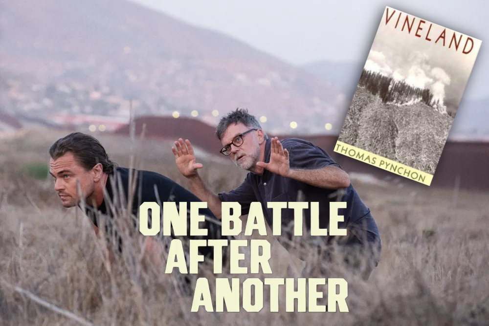 Few modern American novels carry the same aura of mystique, density, and resistance to adaptation as Vineland. Published in 1990 by the famously reclusive Thomas Pynchon, the novel arrived as both a departure from and continuation of his earlier postmodern epics—less sprawling than Gravity’s Rainbow, yet no less slippery in tone, politics, and structure. For over three decades, Vineland lingered in the cultural imagination as a work that seemed inherently “unfilmable”—not because of scale, but because of form. Its narrative is recursive, fragmented, and soaked in paranoia, satire, and countercultural residue. It resists the clean arcs and emotional legibility that cinema, particularly American cinema, traditionally demands. And yet, Paul Thomas Anderson—one of the most formally ambitious filmmakers of his generation—spent over twenty years attempting to do precisely that: adapt it. With One Battle After Another, Anderson did not simply translate Vineland to the screen. He reconstructed it, filtering Pynchon’s world through his own cinematic language, thematic obsessions, and generational concerns. The result is not a faithful adaptation in the traditional sense—it is something far more complex: a dialogue between two auteurs across mediums.