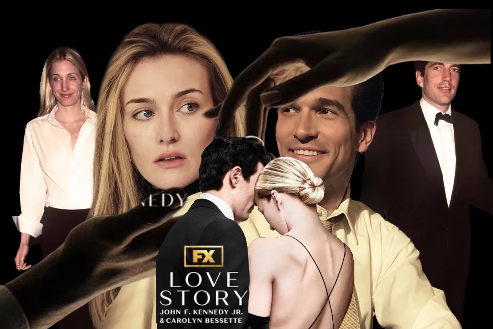 Paul Anthony Kelly and Sarah Pidgeon in "Love Story: John F. Kennedy Jr. & Carolyn Bessette" (2026)Photo Credit: FX Networks